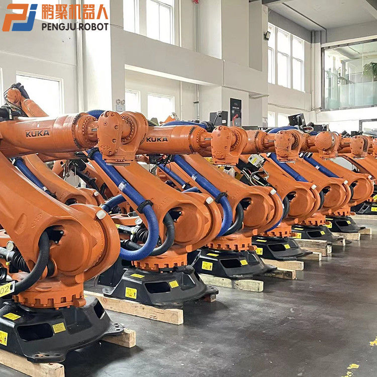 KUKA KR210 প্রাইম 210 কেজি প্যালিটাইজিং সলিউশন কুকা প্রোগ্রামিং প্যালিটাইজিং রোবট 2700 মিমি পৌঁছানোর সাথে হ্যান্ডলিং স্পট ওয়েল্ডিং রোবট
