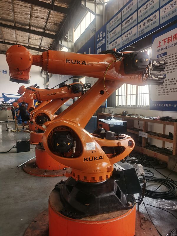 KUKA KR300 R2500 আল্ট্রা 300 কেজি দরকারী লোড 2500 মিমি পৌঁছে ব্যবহৃত KUKA রোবট পুনরাবৃত্তিযোগ্যতা সঙ্গে ± 0.1 মিমি এবং Kuka প্রোগ্রামিং লোডিং রোবট হ্যান্ডলিং গ্রাইন্ডিং ফ্রাইং