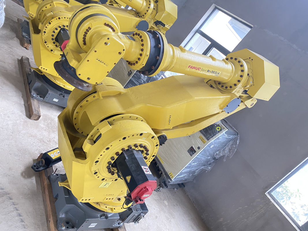 Fanuc M-900iA 350 ব্যবহৃত রোবট 6 Axes 2655mm Reach R30iA নিয়ামক প্যালেটিজিং এবং আরো জন্য নিখুঁত