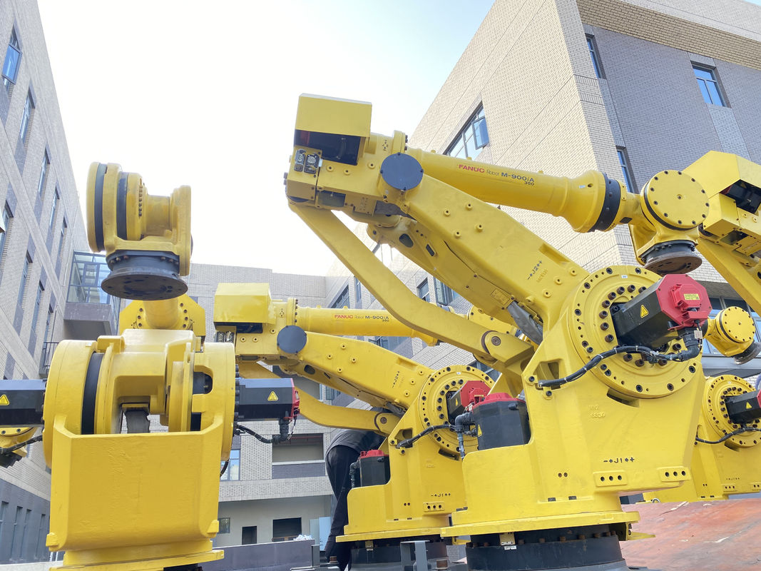 Fanuc M-900iA 350 ব্যবহৃত রোবট 6 Axes 2655mm Reach R30iA নিয়ামক প্যালেটিজিং এবং আরো জন্য নিখুঁত