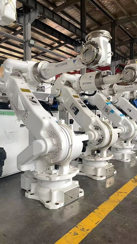 2061mm Reach CR50 XRC 50kg Payload Motoman Arc Welding Robot for Press Tending and Loading/Unloading of Parts. 2061mm Reach CR50 XRC 50kg Payload Motoman Arc Welding Robot for Press Tending and Loading/Unloading of Parts. পার্টসের লোডিং/অনলোডিং এর জন্য 2061 মিমি রিচ CR50 এক্সআরসি 50 কেজি পেয়্লড মোটোমান আর্ক ওয়েল্ডিং রোবট