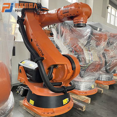 ব্যবহৃত KUKA রোবট KR210 অটো পার্টস হ্যান্ডলিং প্যালেটাইজিং রোবট আর্ম C2 কন্ট্রোল ক্যাবিনেট
