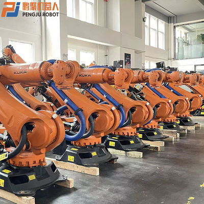 KUKA KR210 প্রাইম 210 কেজি প্যালিটাইজিং সলিউশন কুকা প্রোগ্রামিং প্যালিটাইজিং রোবট 2700 মিমি পৌঁছানোর সাথে হ্যান্ডলিং স্পট ওয়েল্ডিং রোবট